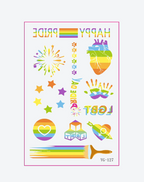 Vibrant Pride Temporary Tattoos