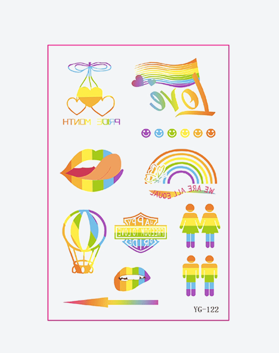 Rainbow Unity Temporary Tattoos – Pride Style