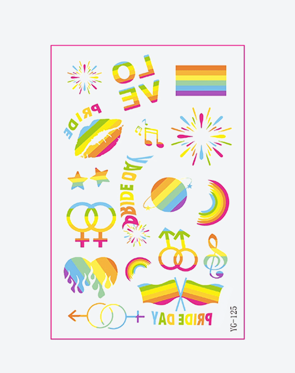 Rainbow Unity Temporary Tattoos – Colorful & Safe