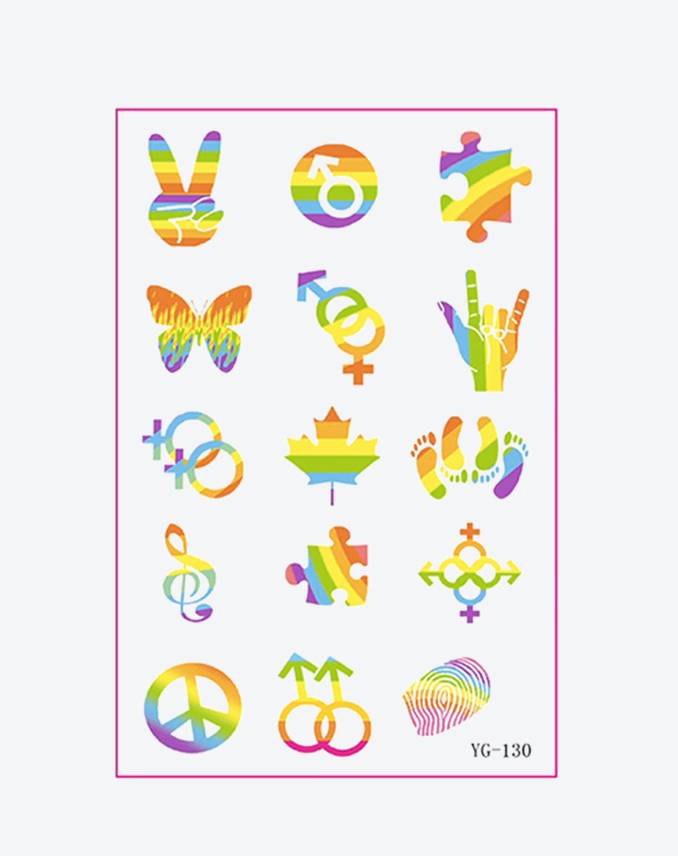 Rainbow Unity Temporary Tattoos