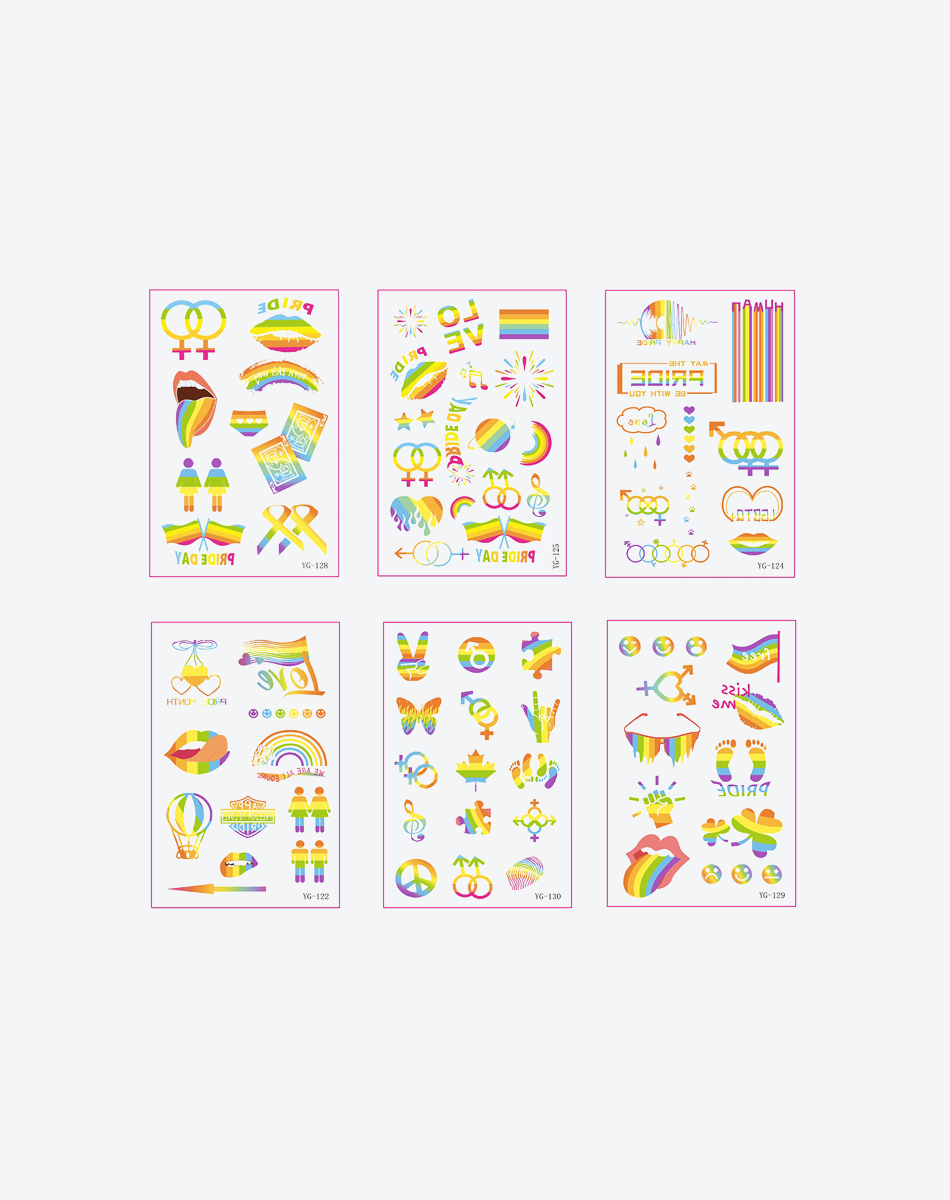 Rainbow Unity Temporary Tattoos – Pride Style