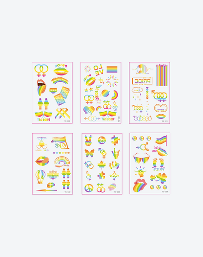 Rainbow Unity Temporary Tattoos – Pride Style
