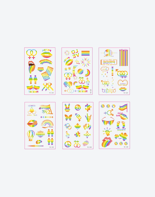 Rainbow Unity Temporary Tattoos – Pride Style
