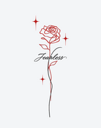 Fearless Rose Tattoo Bold Design