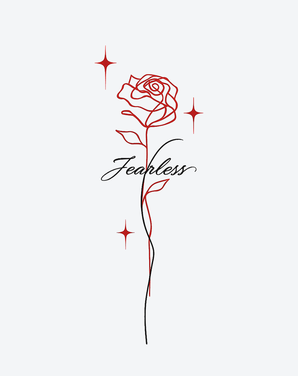 Fearless Rose Tattoo Bold Design