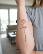 Fearless Rose Tattoo Temporary Art