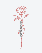 Rose of Courage Tattoo Bold Design