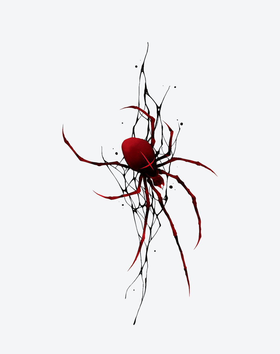 Crimson Widow Tattoo Gothic Design