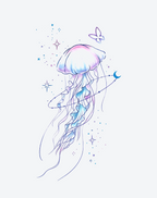 Stardust Jelly Tattoo Magical Design