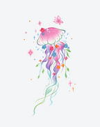 Blossom Jellyfish Tattoo Delicate Design
