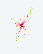 Whimsical Flutter Tattoo Magical Design