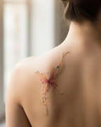 Whimsical Flutter Tattoo Temporary Art