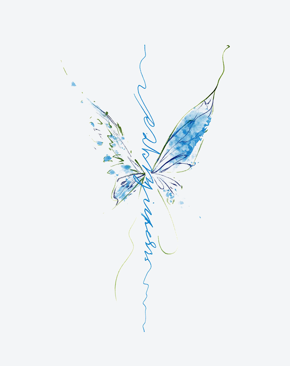 Inkblot Flutter Tattoo Artistic Design