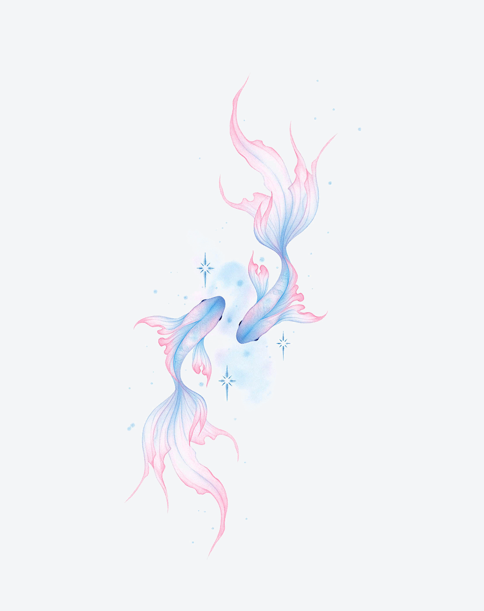 Celestial Koi Tattoo Mystical Design
