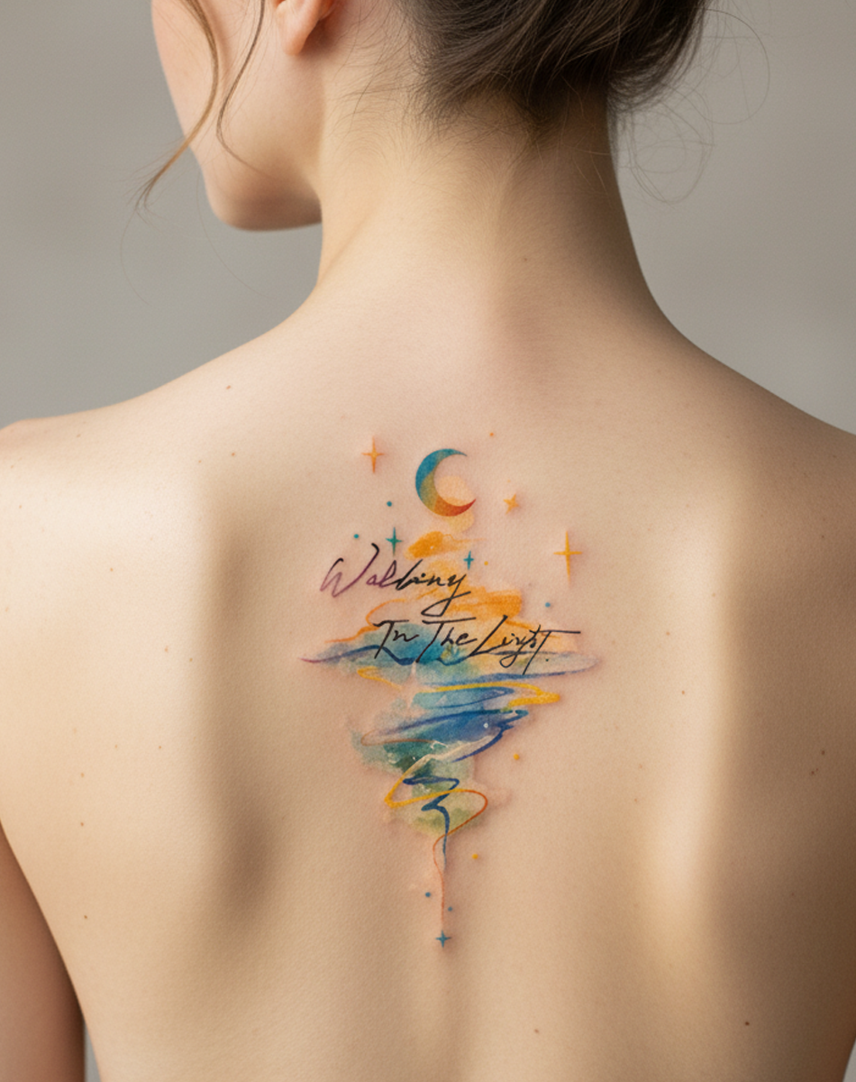 Walking In The Light Tattoo Temporary Art