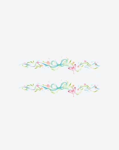 Blooming Ribbons Tattoo Elegant Design