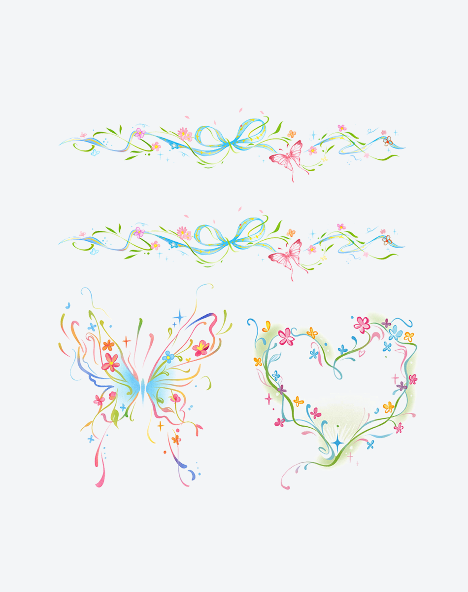 Fluttering Florals & Whimsical Heart