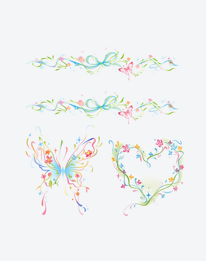 Fluttering Florals & Whimsical Heart