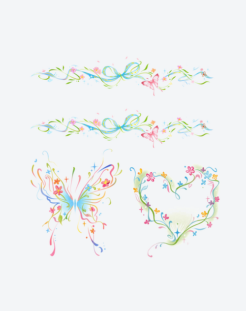 Fluttering Florals & Whimsical Heart