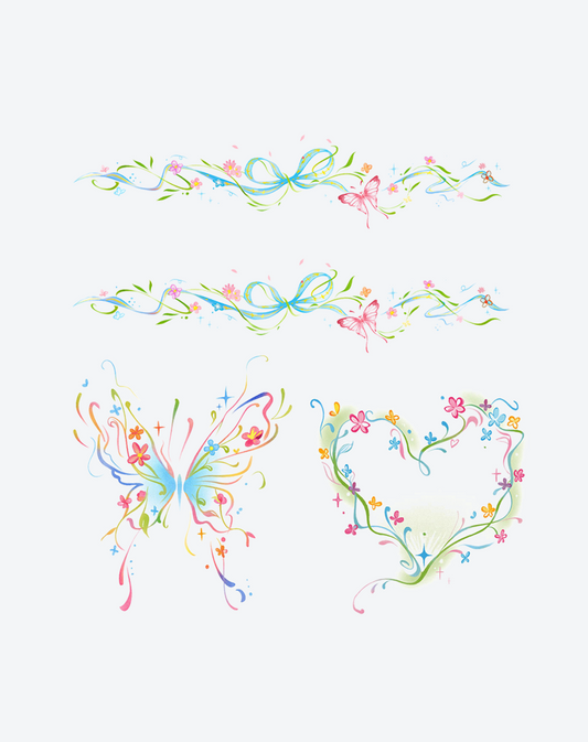 Fluttering Florals & Whimsical Heart