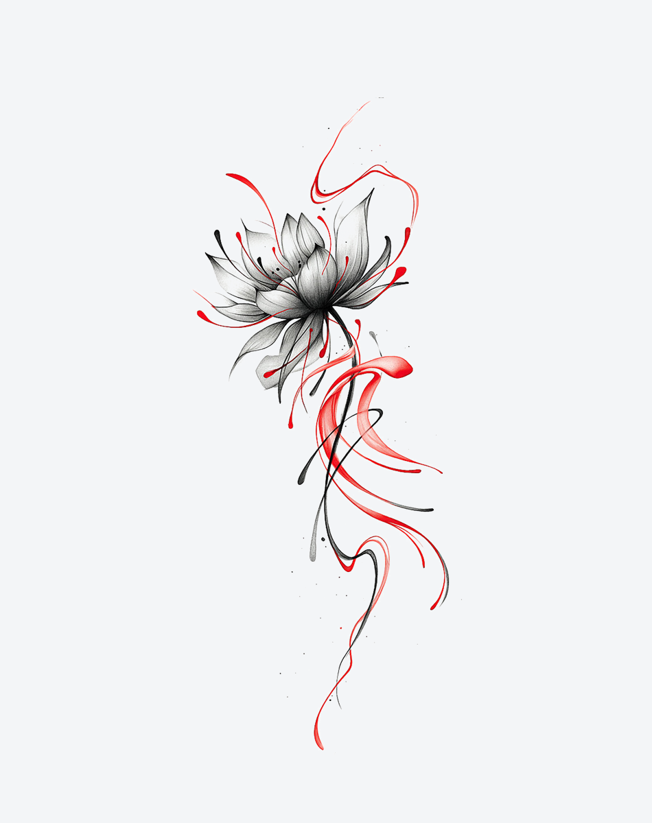Ethereal Bloom Tattoo Delicate Design