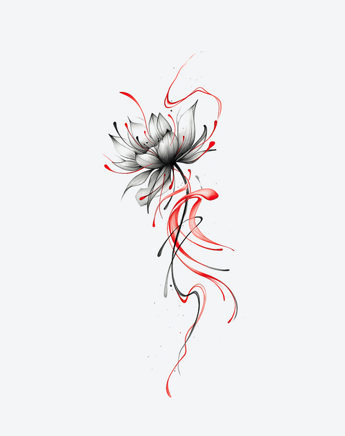 Ethereal Bloom Tattoo Delicate Design