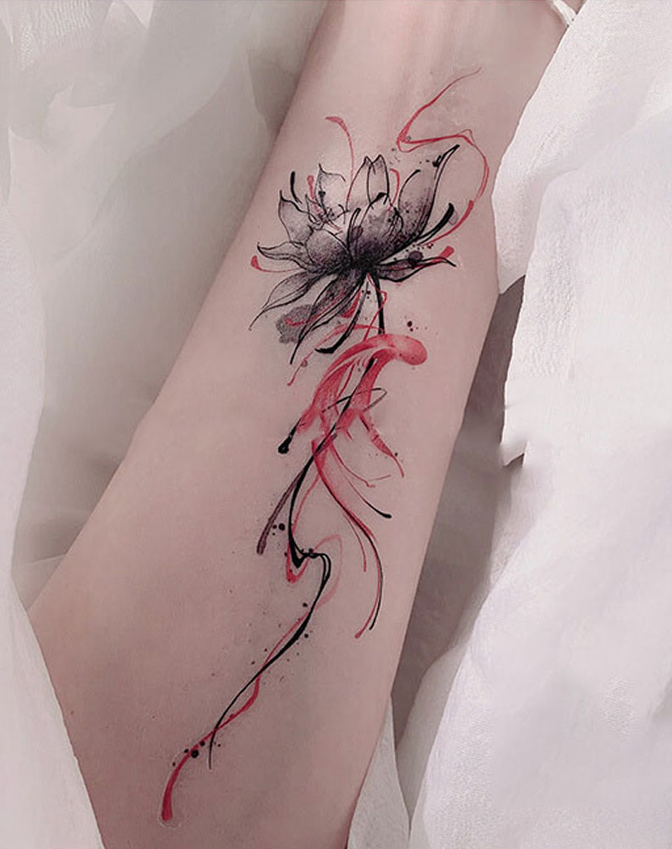 Ethereal Bloom Tattoo Temporary Art