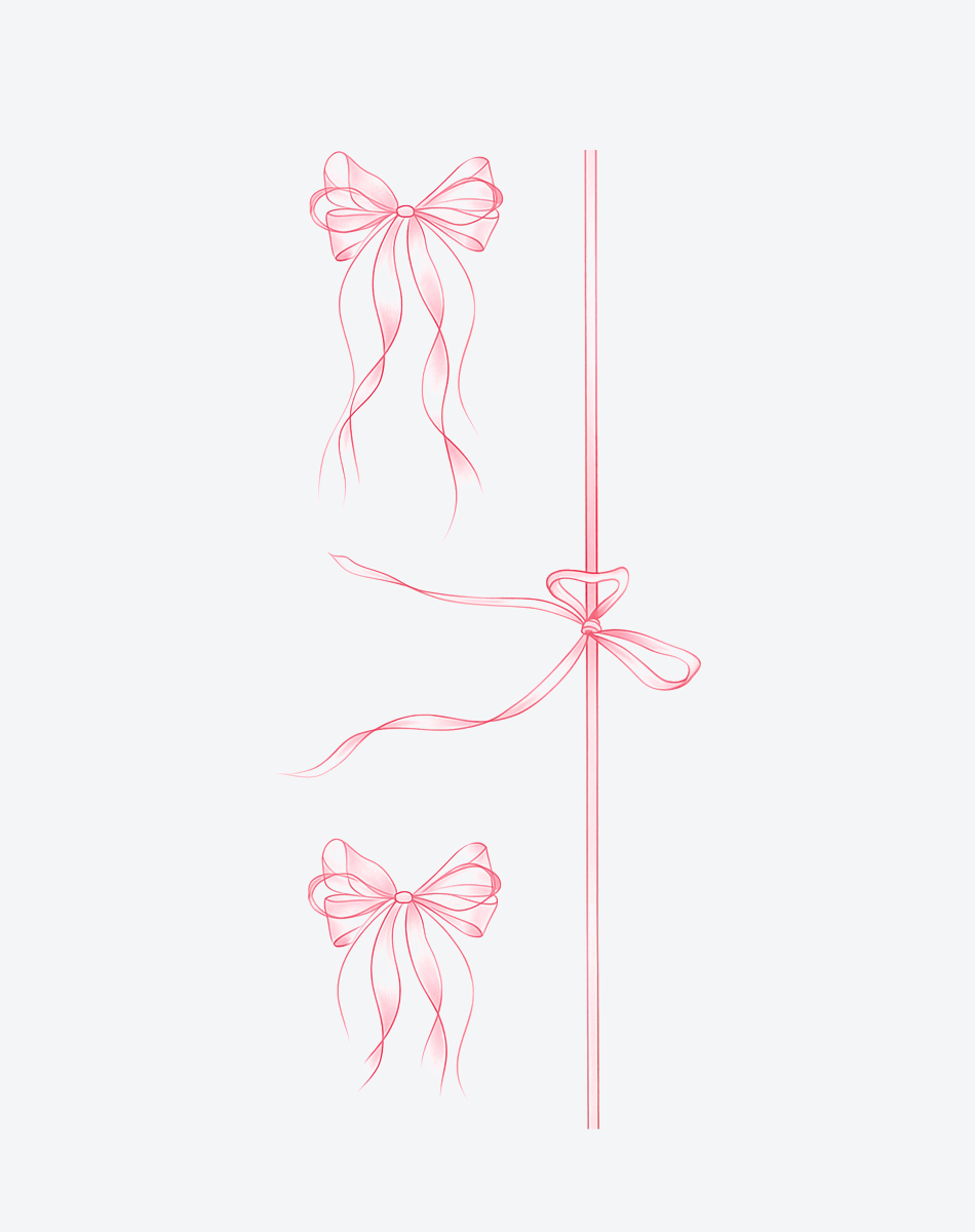 Ethereal Ribbons Tattoo Graceful Design