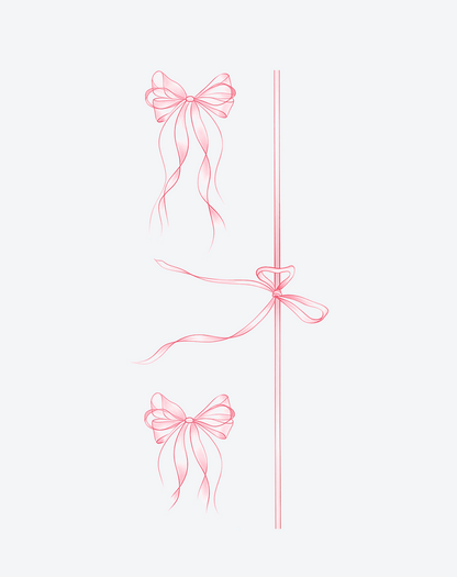 Ethereal Ribbons Tattoo Graceful Design