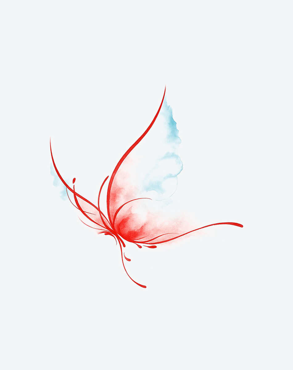 Crimson Flight Tattoo Bold Wing Design
