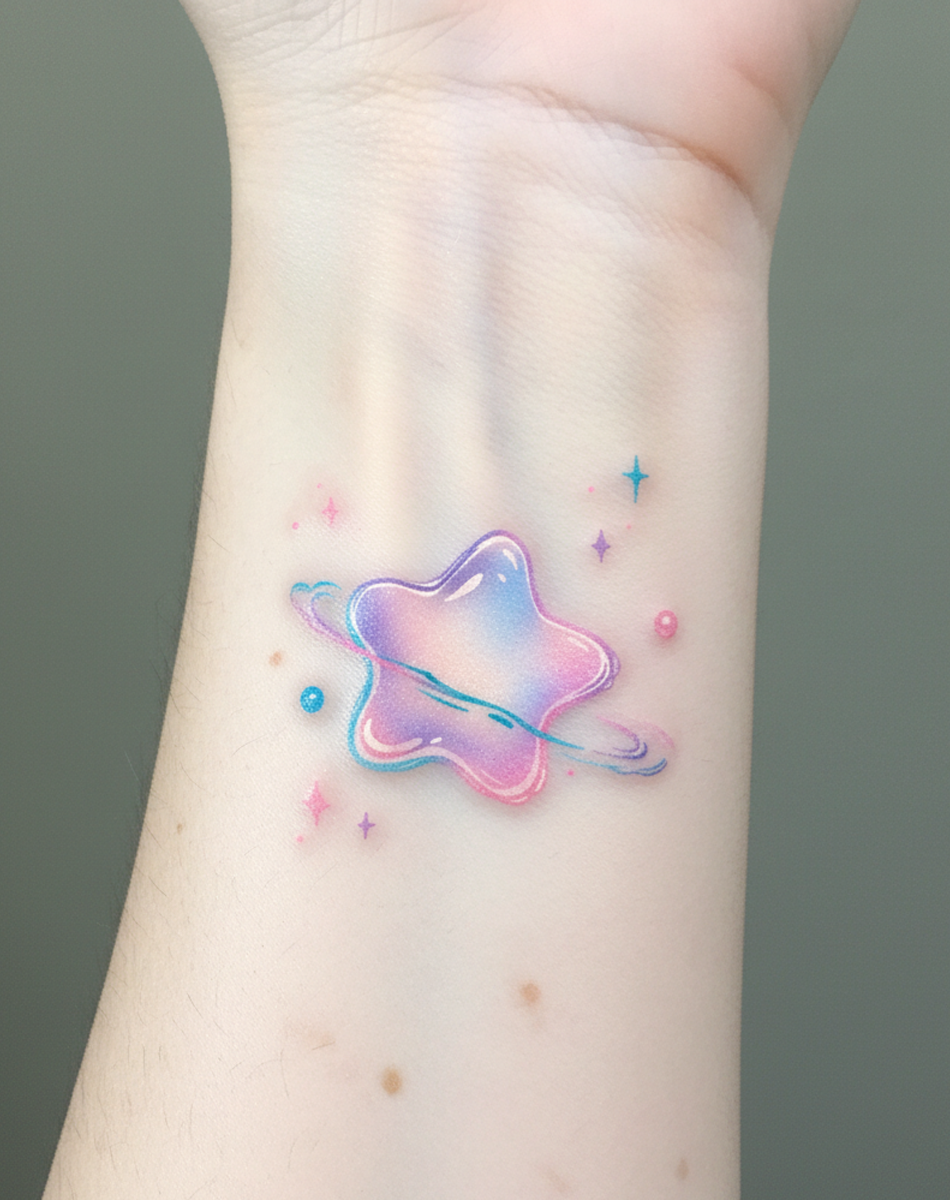 Stardust Planet Tattoo Temporary Art