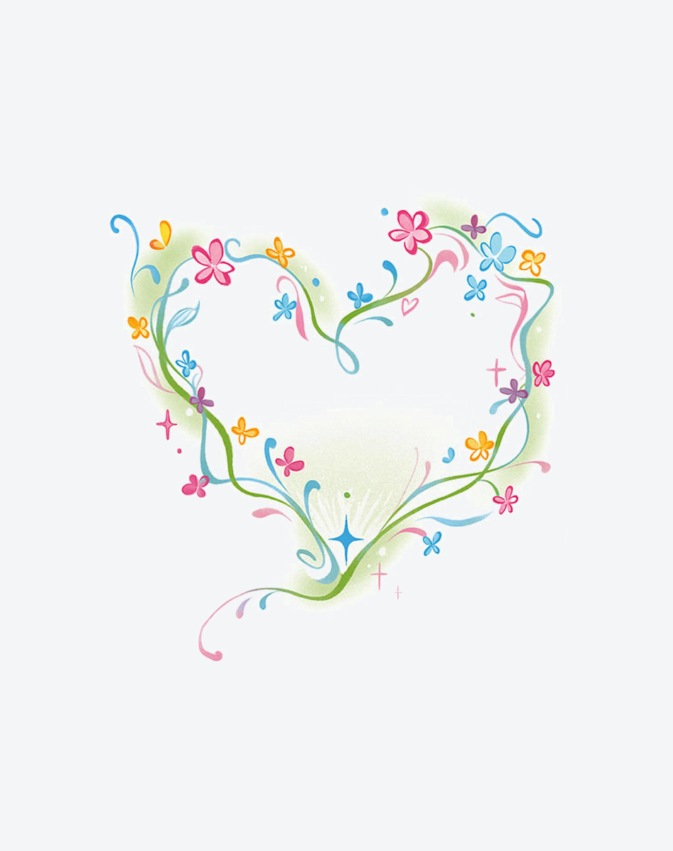 Garden of Hearts Tattoo Romantic Design