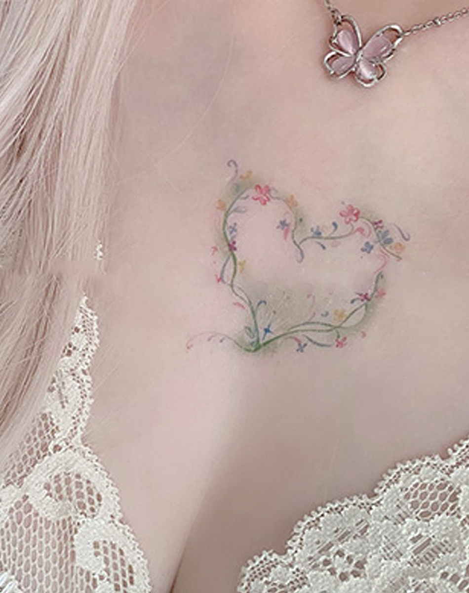Garden of Hearts Tattoo Temporary Art