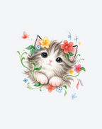 Sweet Kitty in the Flowers