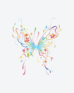 Vivid Bloom Butterfly Tattoo Colorful Design