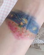 Starry Rose Field Tattoo Temporary Art
