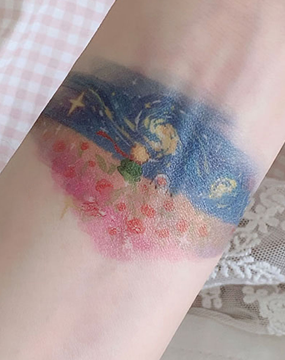 Starry Rose Field Tattoo Temporary Art
