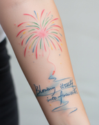 Fireworks of the Soul Tattoo Temporary Art