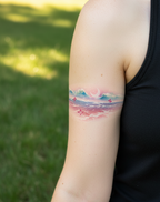 Lunar Reflection Tattoo Temporary Art