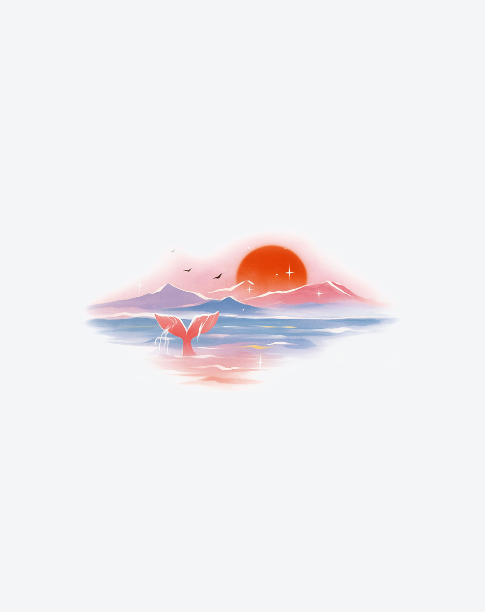 Whale Sunset Tattoo Serene Design