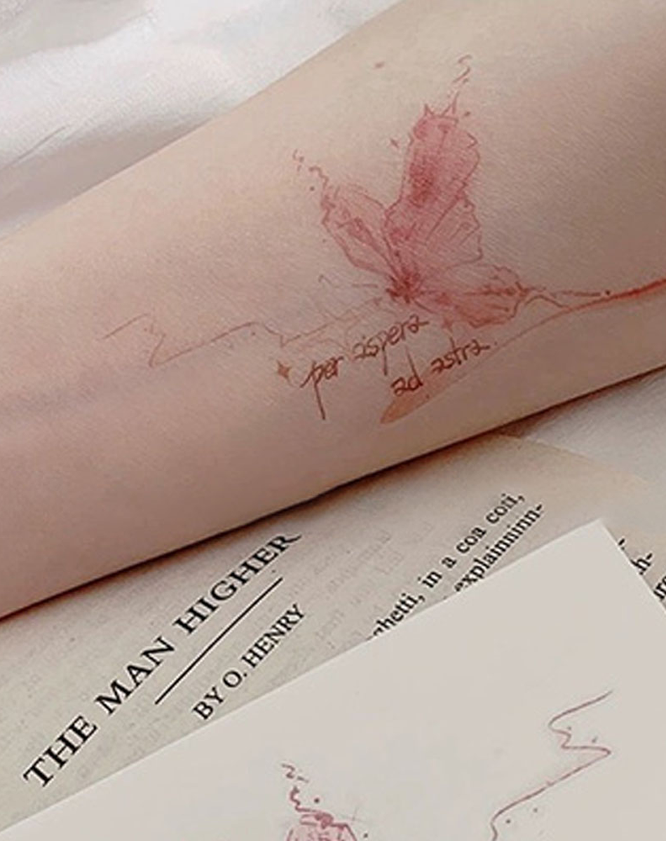 Fluttering Serenity Tattoo Temporary Art