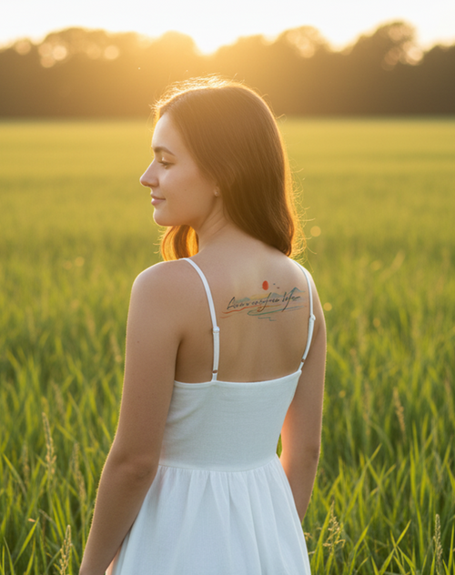 Zen Sunrise Tattoo Minimalist Design
