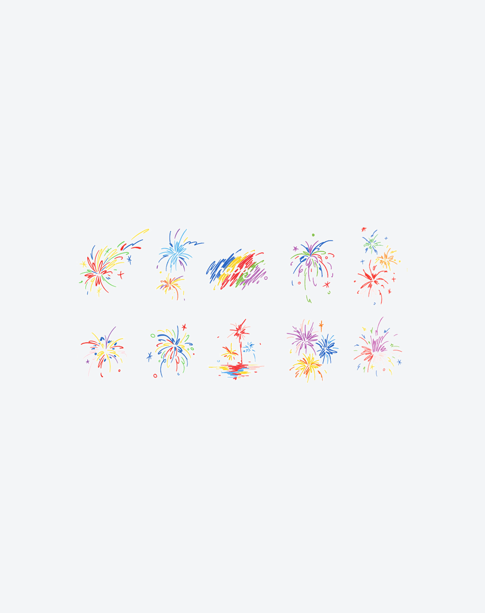 Rainbow Burst Collection Tattoo Colorful Design