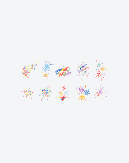 Rainbow Burst Collection Tattoo Colorful Design