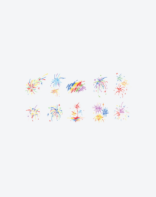 Rainbow Burst Collection Tattoo Colorful Design