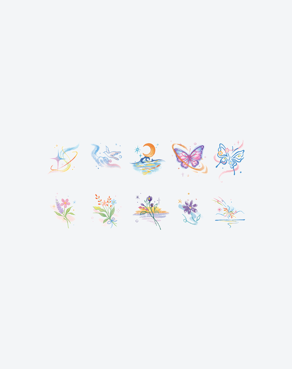Fairy Garden Collection Tattoo Temporary Art