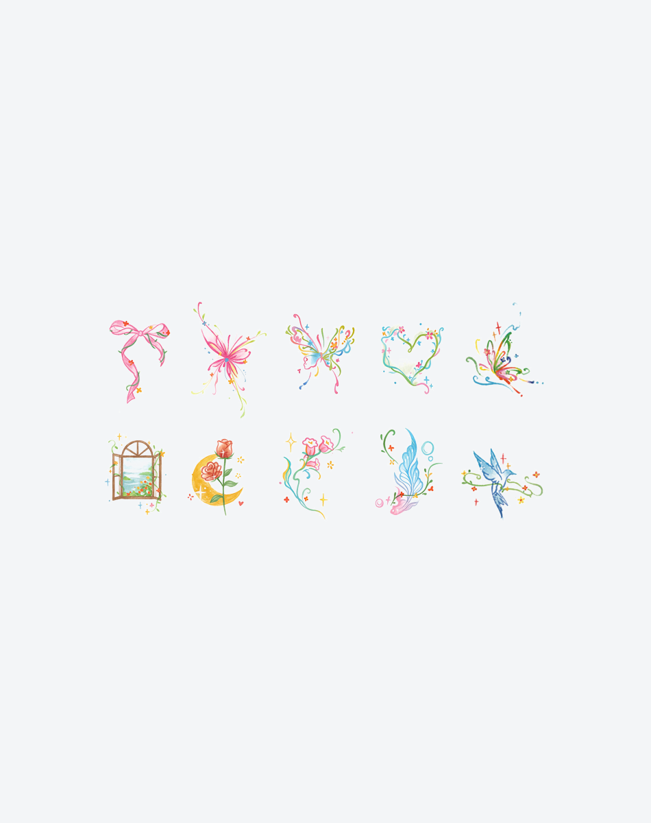 Fairy Tale Garden Tattoo Temporary Art