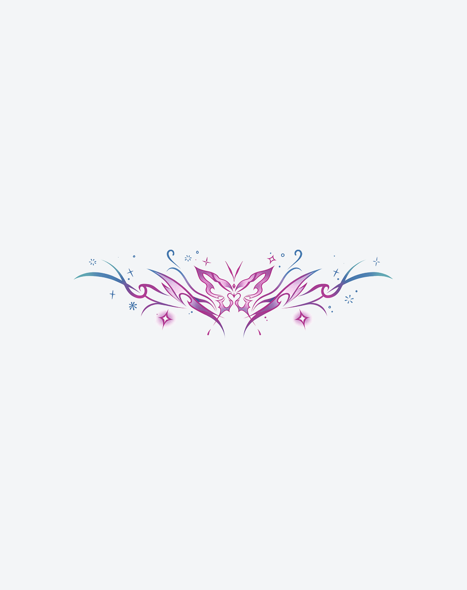 Butterfly Flourish Tattoo Elegant Design