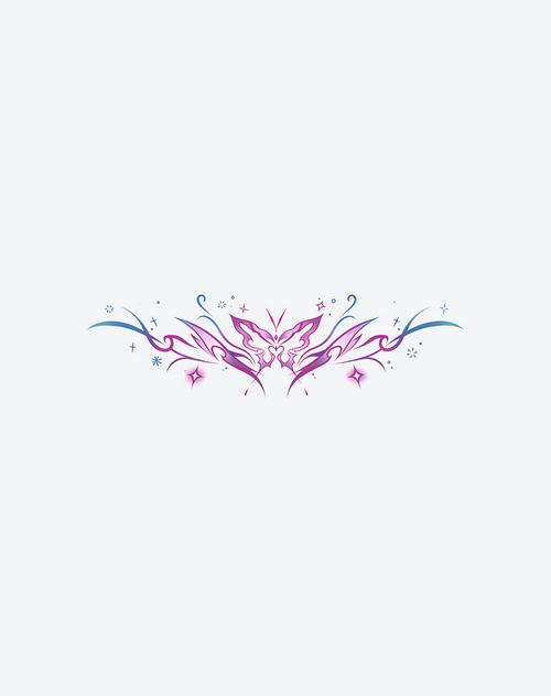 Butterfly Flourish Tattoo Elegant Design