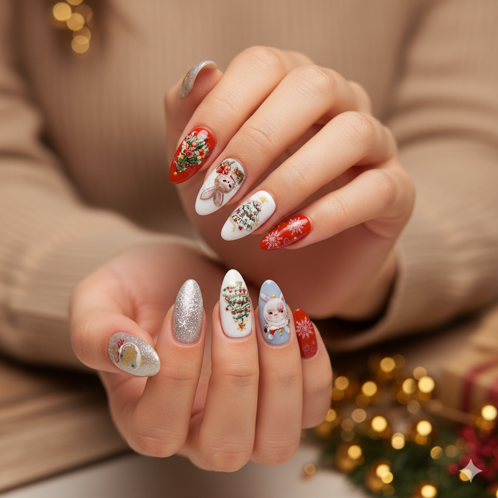 Christmas Dreamy Snow Globe Nail Decals